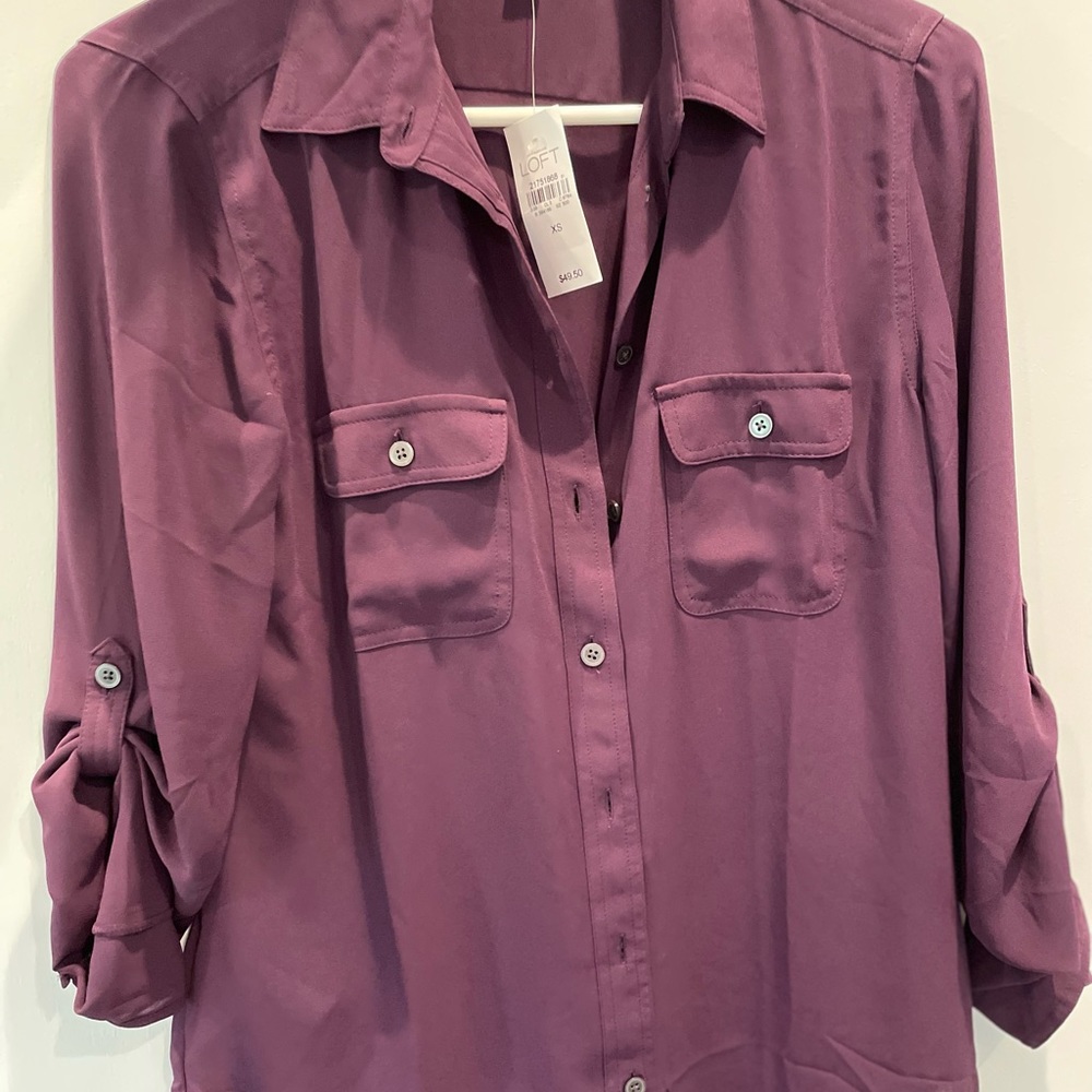 LOFT Button Down Blouse XS